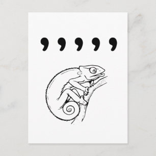 Comma Chameleon Briefkaart