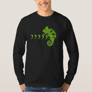 Comma Chameleon Funny 80's Muziek Songtekst Dieren T-shirt