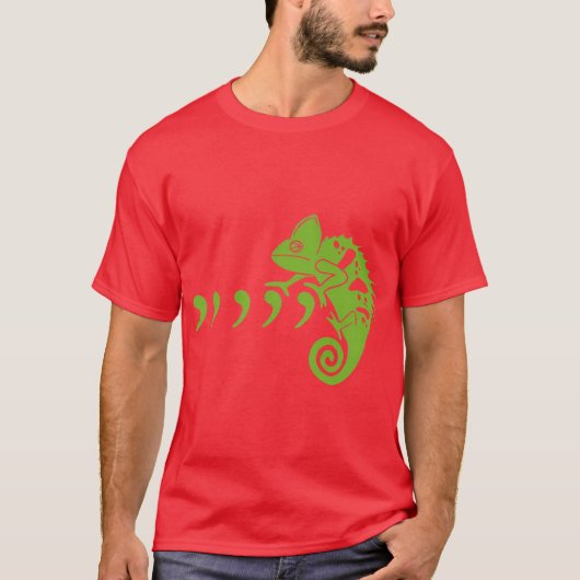 Comma Chameleon Funny 80shrowbackHE ORIGINAL 80s M T-shirt (Voorkant)