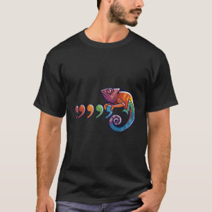 Comma Chameleon Grappige 80's Throwback Het origin T-shirt