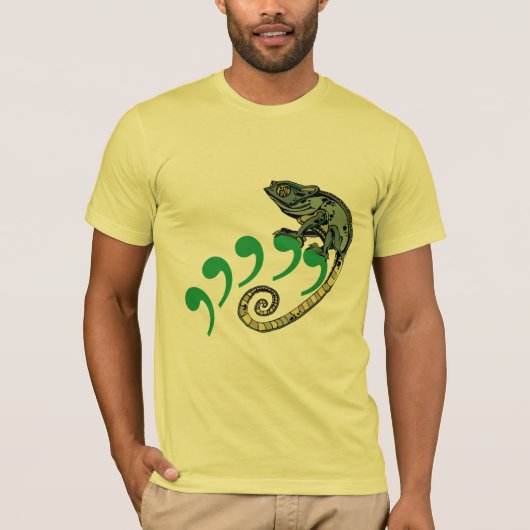Comma Chameleon Lemon Bella Canvas T-shirt (Voorkant)