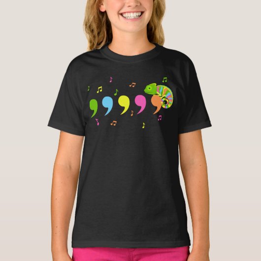 Comma Chameleon Lizard Reptiles T-shirt (Voorkant)