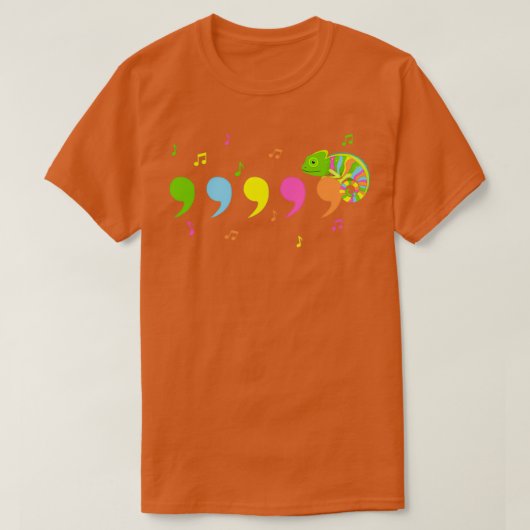 Comma Chameleon Lizard Reptiles T-shirt (Design voorkant)