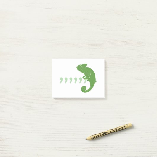 Comma Chameleon Post-it® Notes (Op bureau)