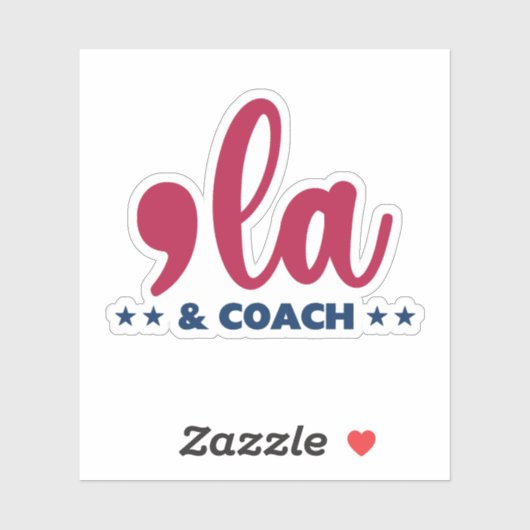 Comma & Coach-Kamala Harris Tim Walz Sticker (Vel)