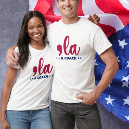 Comma & Coach-Kamala Harris Tim Walz T-shirt