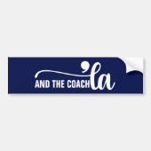 Comma en coach | Kamala Harris Coach Blue Bumpersticker (Voorkant)