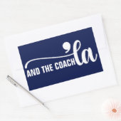Comma en coach | Kamala Harris Coach Blue Rechthoekige Sticker (Envelop)