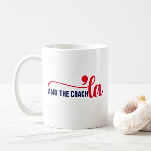 Comma en coach | Kamala Harris Coach Koffiemok (Met donut)