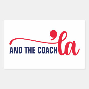 Comma en coach Kamala Harris Coach Rechthoekige Sticker