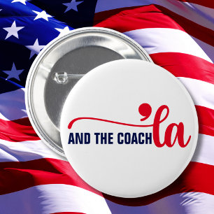 Comma en coach   Kamala Harris Coach Ronde Button 5,7 Cm