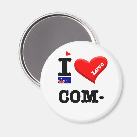 COMMA - I Love Magneet (Voorkant / Achterkant)