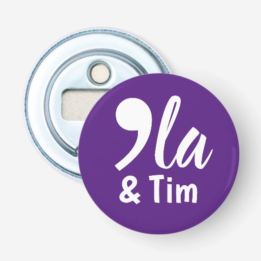 Comma Kamala en Tim 2024 Button Flesopener (Voorkant)