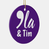 Comma Kamala en Tim 2024 Keramisch Ornament (Rechts)