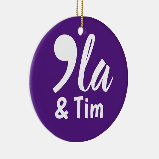 Comma Kamala en Tim 2024 Keramisch Ornament (Rechts)