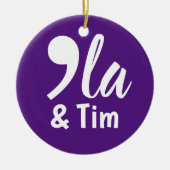 Comma Kamala en Tim 2024 Keramisch Ornament (Voorkant)