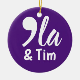 Comma Kamala en Tim 2024 Keramisch Ornament