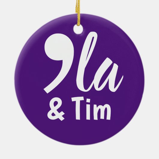 Comma Kamala en Tim 2024 Keramisch Ornament (Achterkant)