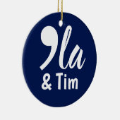 Comma Kamala en Tim 2024 Keramisch Ornament (Rechts)