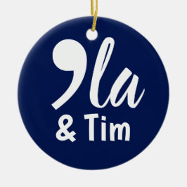 Comma Kamala en Tim 2024 Keramisch Ornament