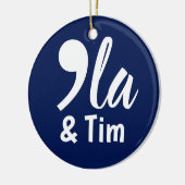 Comma Kamala en Tim 2024 Keramisch Ornament (Links)