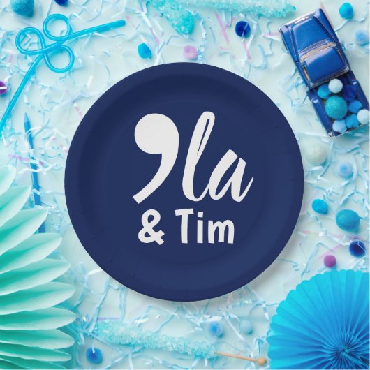 Comma Kamala en Tim 2024 Papieren Bordje (Feest)