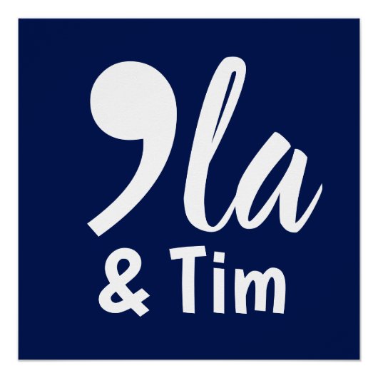 Comma Kamala en Tim 2024 Perfect Poster (Voorkant)