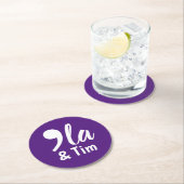 Comma Kamala en Tim 2024 Ronde Kartonnen Onderzetter (Insitu)