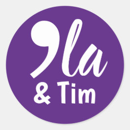 Comma Kamala en Tim 2024 Ronde Sticker