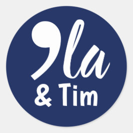 Comma Kamala en Tim 2024 Ronde Sticker