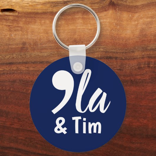 Comma Kamala en Tim 2024 Sleutelhanger (Achterkant)