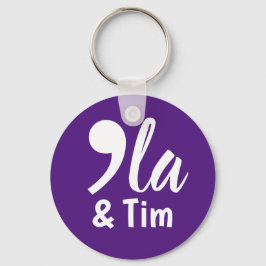 Comma Kamala en Tim 2024 Sleutelhanger