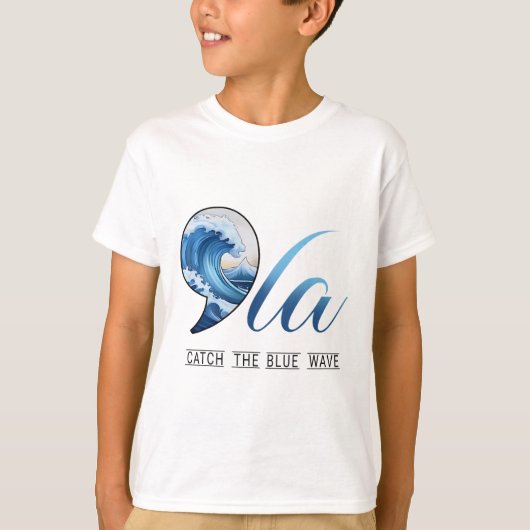 Comma La Catch The Blue Wave Stem Kamala President T-shirt (Voorkant)