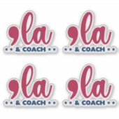 Comma la & Coach-Kamala Harris Walz Sticker (Voorkant)