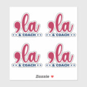 Comma la & Coach-Kamala Harris Walz Sticker (Vel)