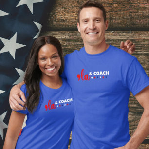 Comma La & Coach Sterren Blauw T-shirt