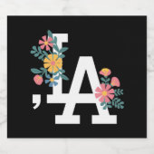 Comma la Floral Kamala Harris voor President 2024 Bier Etiket (Enkel label)