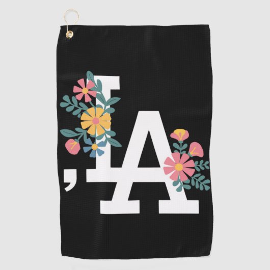 Comma la Floral Kamala Harris voor President 2024 Golfhanddoek (Voorkant)