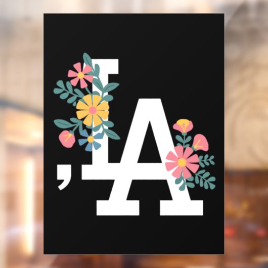 Comma la Floral Kamala Harris voor President 2024 Raamsticker (Vel 2)