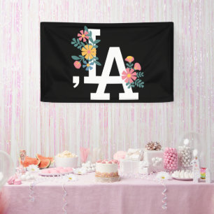 Comma la Floral Kamala Harris voor President 2024 Spandoek