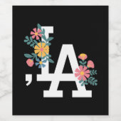 Comma la Floral Kamala Harris voor President 2024 Wijn Etiket (Enkel label)