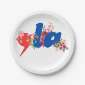 Comma la Flowers Papieren Bordje (Voorkant)