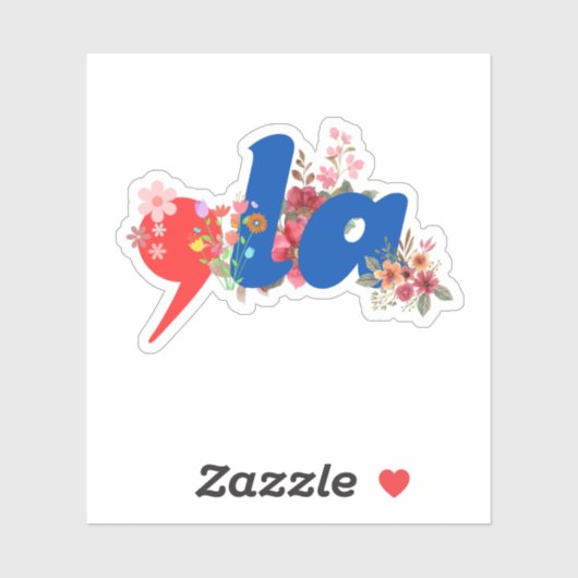 Comma la Flowers Sticker (Vel)