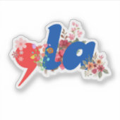 Comma la Flowers Sticker (Voorkant)