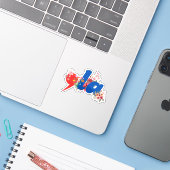 Comma la Flowers Sticker (Laptop met iPhone)