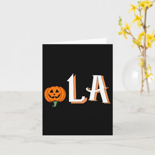 Comma La Funny Kamala Harris 2024 Halloween Pumpki Kaart (Gele Bloem)