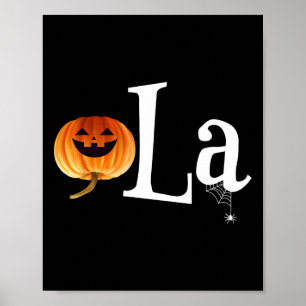 Comma La Funny Kamala Harris Halloween Pompoen Man Poster