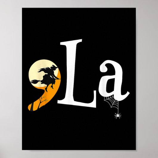Comma La Funny Kamala Harris Halloween Pumpkin Poster (Voorkant)