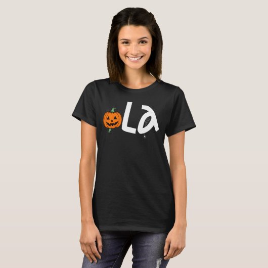 Comma La Funny Kamala Harris Halloween Pumpkin T-shirt (Voorkant volledig)