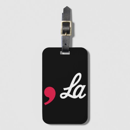 Comma La Funny Punctuation Kamala Harris Bagagelabel (Voorkant (verticaal))